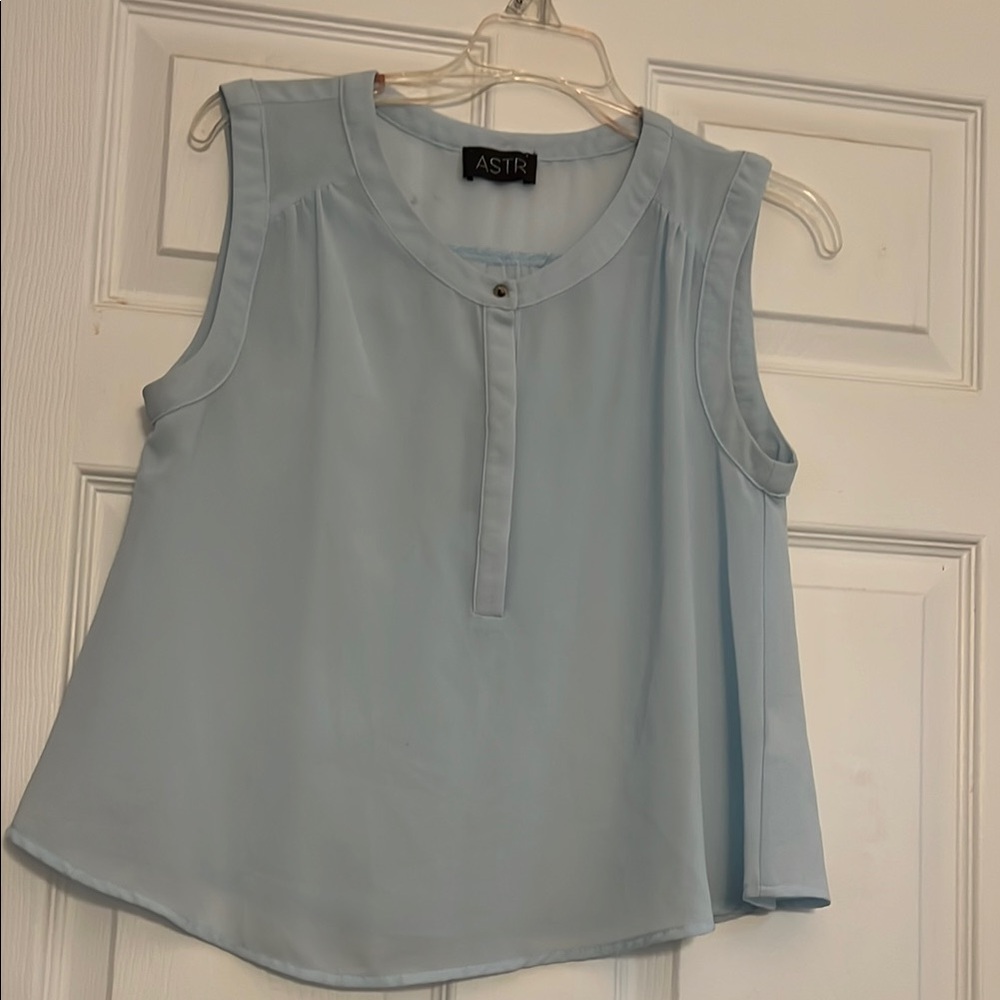 Astr Green Buttoned Polo Blouse Relaxed Fit